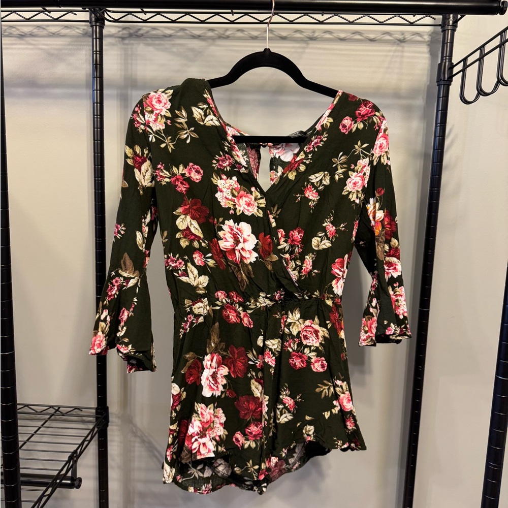 Floral Green Women's Top